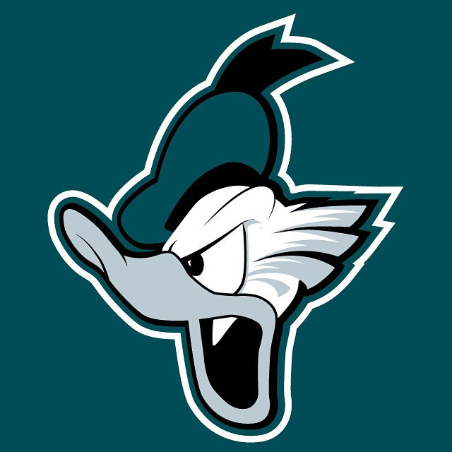 Donald the Philadelphia Eagle logo fabric transfer